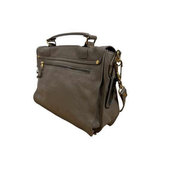 Proenza Schouler PSI Gray Leather Satchel Medium Bag - Picture 7 of 16